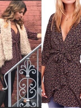 Free People Clara Ditsy Floral Tunic Dress/Top